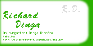 richard dinga business card